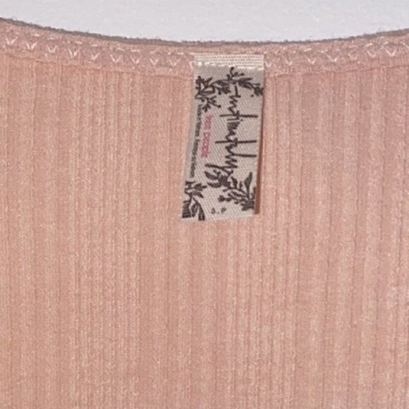 FREE People Move On Bodysuit tied cuff in Blush baby pink Size S - Picture 9 of 14